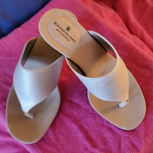 Metallic Gold Wedge Sandals